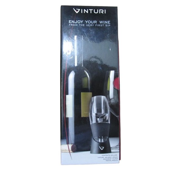 Vinturi Essential Wine Aerator New Stand Sediment Filter Travel Pouch IOB - Picture 3 of 12